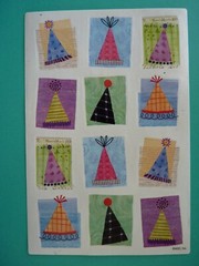 Celebratory Stickers (9) Complete Sheets Party Hats Cakes Gifts AGC