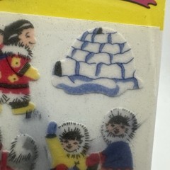 Vintage sandylion stickers Fuzzy Eskimo Extremely RARE SEALED 1 Sheet (3 Mods)