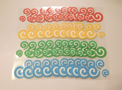 Mrs Grossman’s Lot 10 Strips Simply Sassy Swirls Colorful Stickers Scrapbooking
