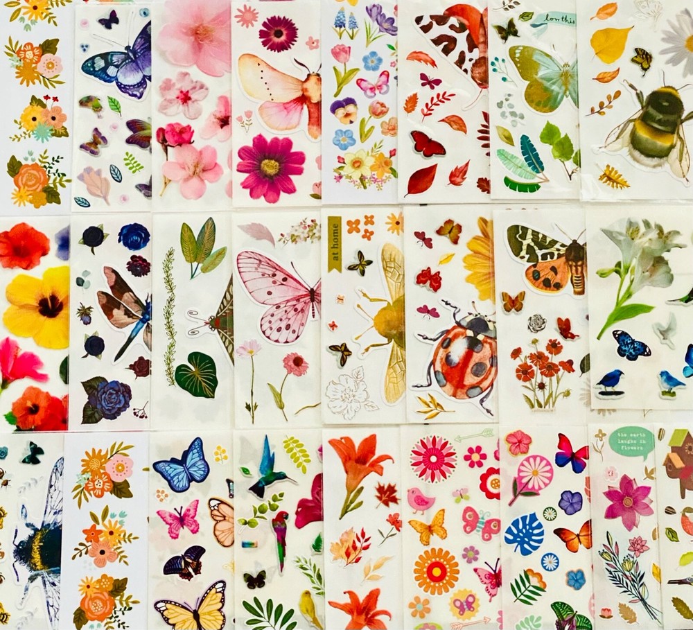 199+ Stickers BUTTERFLY INSECTS BIRDS WINGS WILDLIFE GARDENS NATURE