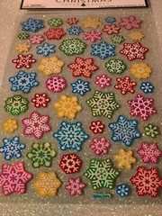 CHRISTMAS PAPER CRAFTS CHRISTMAS FUN SNOWFLAKES EPOXY FOIL STICKERS MIXED COLORS