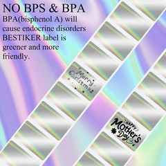 Direct Thermal Labels Holographic Stickers Self-Adhesive for Logo Xmas Card Tag