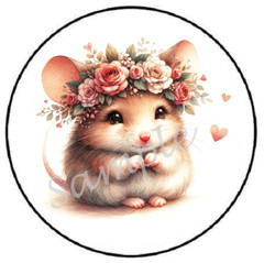 ADORABLE MOUSE ENVELOPE SEALS LABELS STICKERS PARTY FAVORS