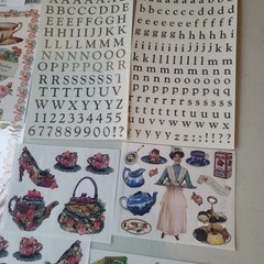 VICTORIAN floral Romance vintage sticker sheet lot 1990s (L) CREATIVE GIFTED