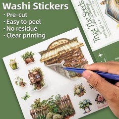 Beautiful Garden Theme Sticker Scrapbooking Supplies for Junk Journal, 50 She…