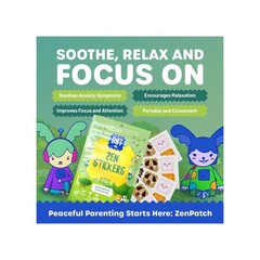 BuzzPatch Mood Calming Stickers 24 Pack for Kids and Adults – Adhesive Fabric