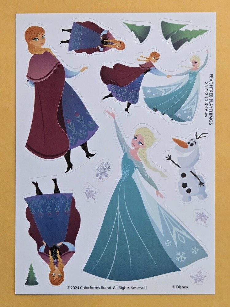 Disney Princess Frozen Sticker Sheet.
