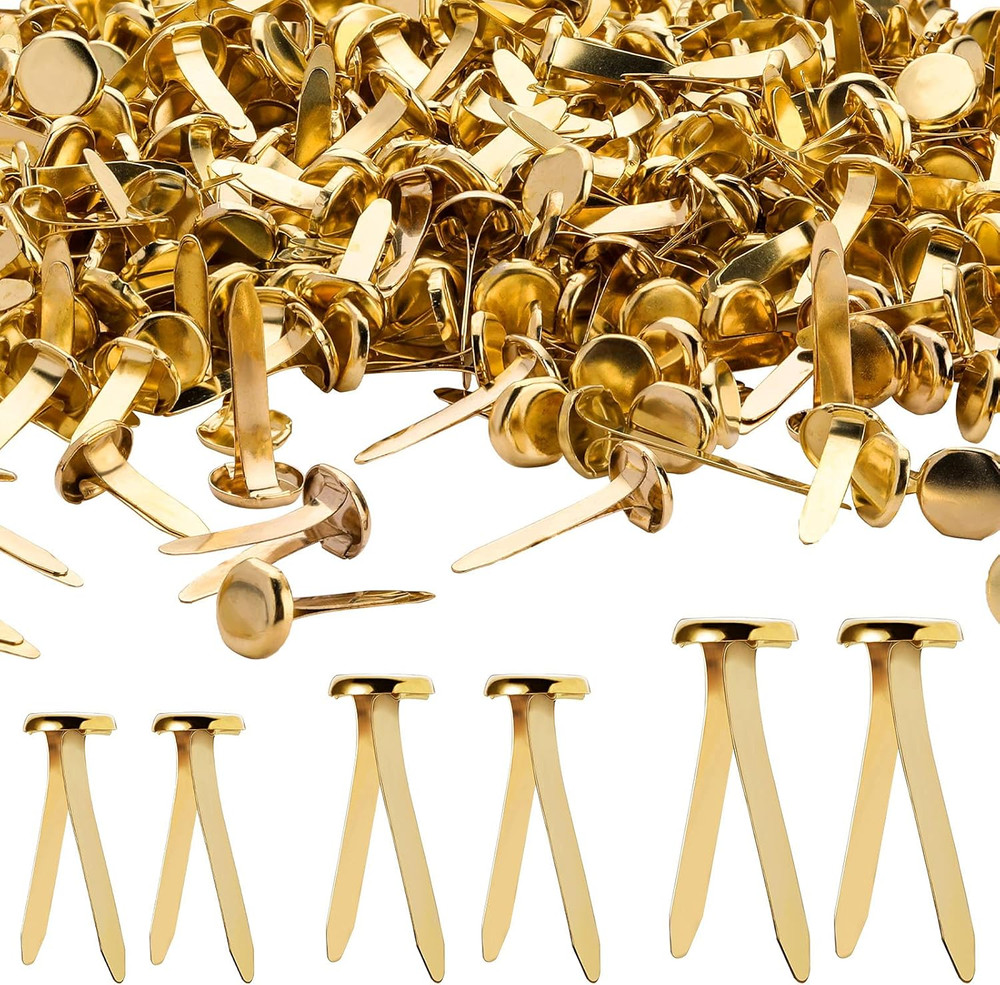 500 Pieces Mini Brads Fasteners Brass Paper Fasteners Metal round Pastel Brads f