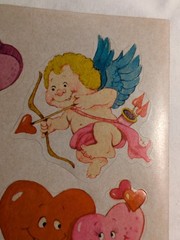 1980 Vintage Stickers Valentines Day Hearts Cupid Current Inc. Colorado Springs