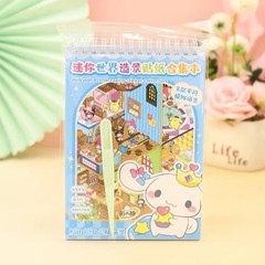 Mini Scene Sticker Book 3D Cartoon DIY Scrapbook Journal Stickers