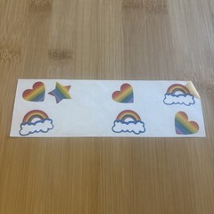 Vtg 90s Stickers Rainbow Clouds Hearts Star