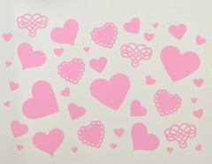 450+ Super Fun Heart Die Cuts Mixed Pink Pack Valentines Embellishment/Ephemera