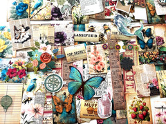 #776 – 100+ PCS VINTAGE FLORAL SCRAPBOOK JUNK JOURNAL KIT / LOT – REAL EPHEMERA