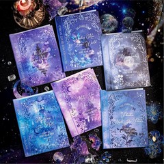 20Pcs Fantasy Holographic Stickers Cats Moon Flowers Sticker Pack Journal Crafts