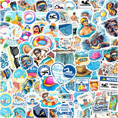 108Pcs Food Stickers Pack for Scrapbooking, Water Bottles, Laptops, and More