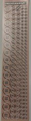 SILVER/PINK BUTTON Stickers(2”x9”) Stampendous•Pink•Little Girl•Pastel •Metallic