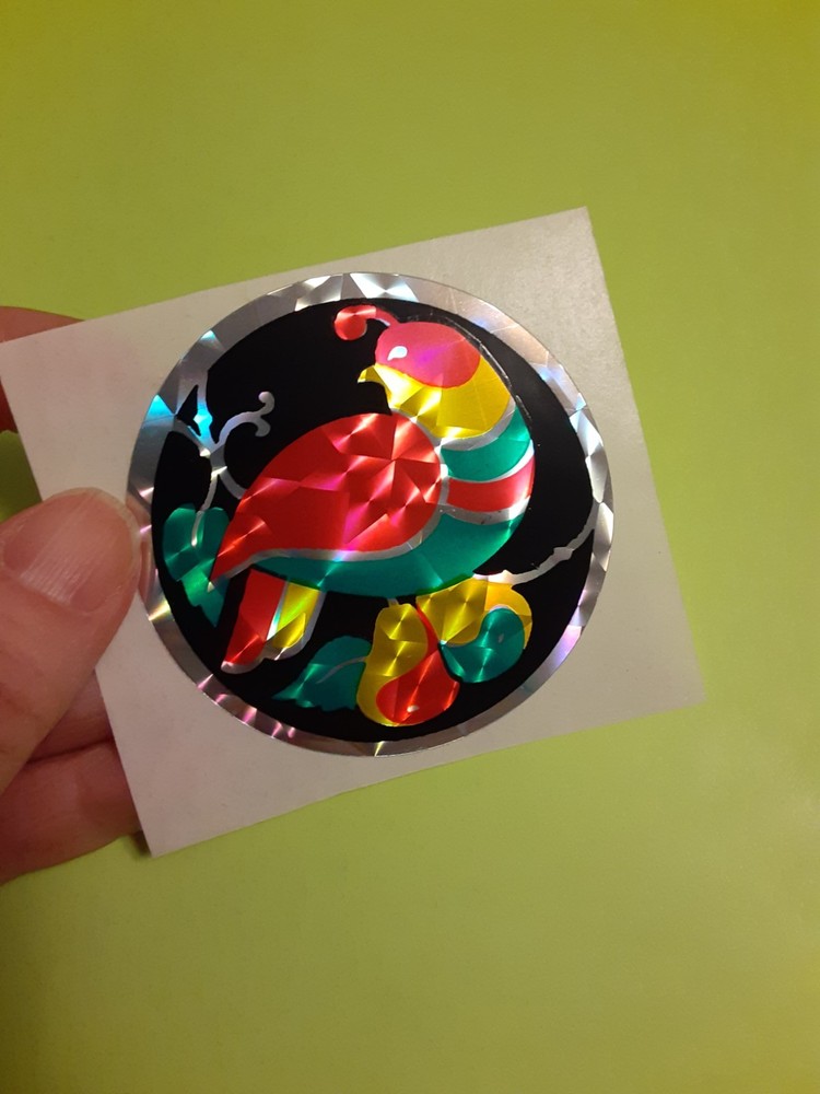 vintage 80s Diffraction Co. partridge prism large sticker module