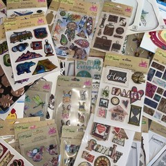 Lot of 67 Packages Crafters Square Assorted Stickers, Transfers, Stencils New