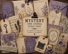 Mystery Junk Journal Scrap Pack – Vintage Ephemera Bundle