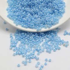 4000 Transparent Light Blue Small Glass Beads 2mm+ Storage Box Jewelry Making