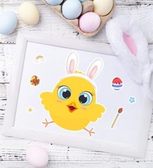Easter Stickers – DIY Happy Easter Egg Bunny Sticker for Kids, DIY Stickers