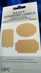 LOT 3 PACKS OF 24 Darice Assorted Kraft Labels 1 3/4 x 2 3/8 inch NEW