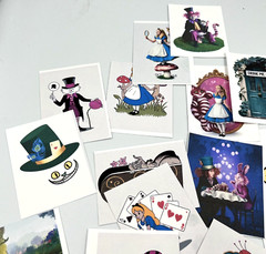 25 Pc ALICE IN WONDERLAND Supplies Kit For Junk Journal Scrapbook Card Toppers