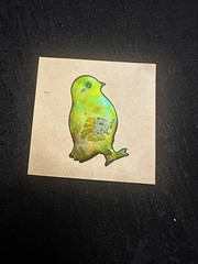Rare Vintage 80s Mystik Oilies Oilie Oily Oilly Chicken Bird Touch Sticker 1980s