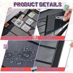 Gersoniel 30 Pieces 21.8 x 28 cm / 8.58 x 11.02 inches, black, transparent