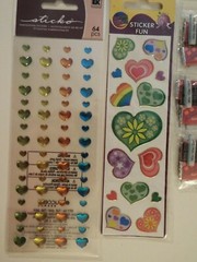 10 NEW-lot-SCRAPBOOKING STICKERS-STICKO-SHIMMERING HEARTS-JOLEES CHOCOLATE BARS*