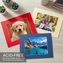 15 Pack 12×16 Picture Mats for 8.5×11 Photos Mixed Colors Bevel Cut Mat Boards