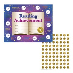 Reading Achievement StickToIt Reward Certificate 81/2×11 Inch Multi School