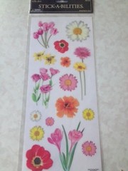STICKABILITIES THE PAPER STUDIO SPRING FLOWERS FLORAL SPRING FLOWERS 16 PCS