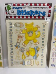 BABY 3 Pack Scrapbook Stickers & Transfers–yellow&green sweet pea cutie pie new