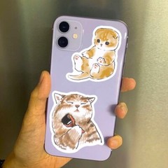 50pcs Cute Cats Stickers, Cat Lover, water bottle laptop no residue, 210