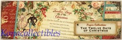 Graphic 45 12 Days of Christmas Chipboard #1 Die-Cuts 6″X12″ Sheet Decorative