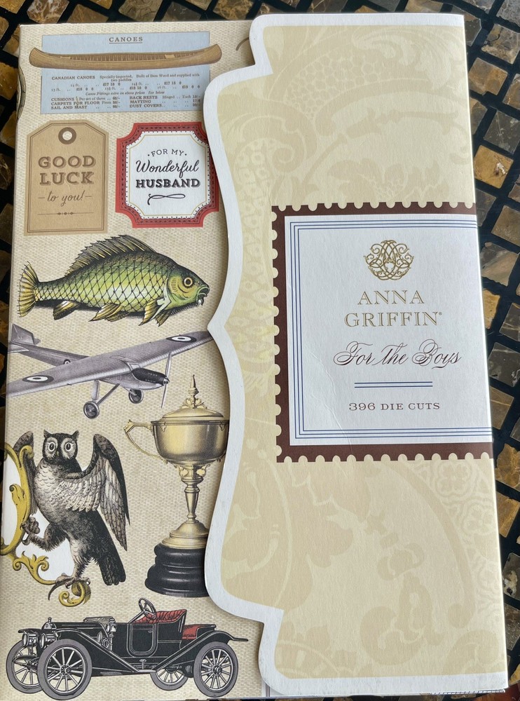 Anna Griffin For The Boys 300 Die Cuts Paper Ephemera Set Folio Mint