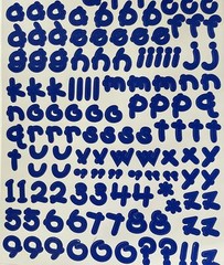 KID’S BLUE ALPHABET Stickers (125+pc)Provo•Card Making •Letters•Words•Journaling