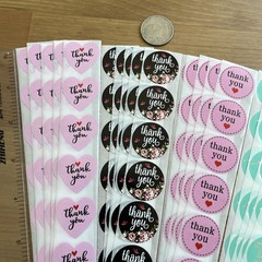 200pcs Cute Thank You Stickers 1 inch Small Business Decorate Envelopes Sealing