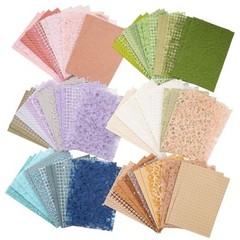 96 Sheets Textured Scrapbook Paper and Mesh Fabric Assorted Set – 6 ARTSMN008