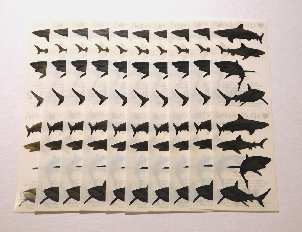 Mrs.Grossman’s Lot of 10 Strips Shark World Photoessence 2011 Stickers