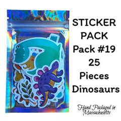 STICKER PACK – Pack #19 – 25 Pieces – Dinosaurs