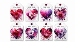 Set Of Love Valentines Embellishments Junk Journal Scrapbook PICK A SET