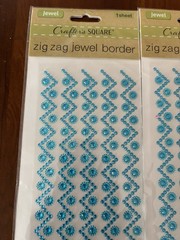 Crafters Square JEWEL BORDER STICKERS Blue Multiple Sheets Scrapbooking Crafting