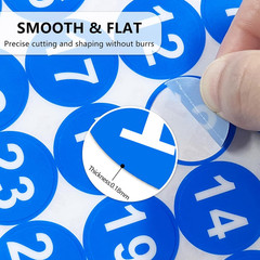 1-25 Consecutive Number Stickers, Small round Vinyl Number Stickers, Self-Adhesi