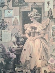 120 Sheets Vintage Material Scrapbooking Paper Pack The Rose Manor 5 1/2X 3 3/4