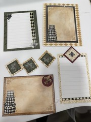Holiday gathering/victorian Christmas Premade Scrapbook Borders W/ CM Products