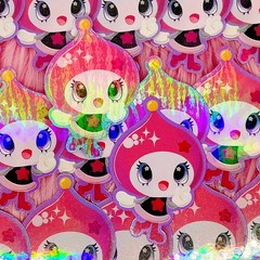 Tamagotchi Fanart Stickers Handmade (2-3/4 inch/70 mm)