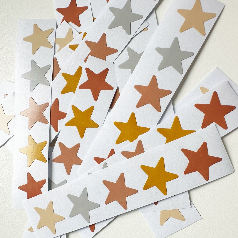 STAR Sticker 5pc a row Dusty Colors 15mm New From Japan with tracking