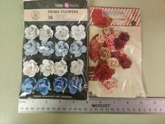 New 4 pkg Lot Prima Paper Flower Roses #41